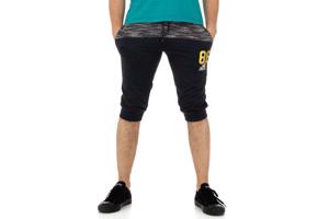 Heren korte broek donkerblauw grijs L