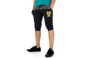 Heren korte broek donkerblauw grijs L