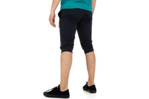 Heren korte broek donkerblauw grijs L