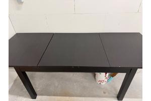 Ikea uitschuiftafel donkerbruin