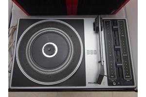 Vintage Philips 380 stereo Platenspeler retro jaren 70.