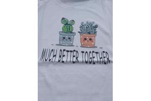 Glo-Story t-shirt wit much better together M