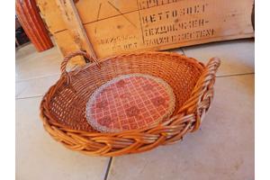 3x Partij broodmand stokbroodmand fruitmand vintage brocante