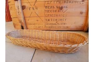 3x Partij broodmand stokbroodmand fruitmand vintage brocante