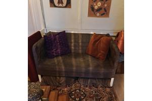 Loveseat - kleine bank 120 velvet grijs