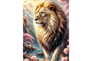 50x40cm Diamond Painting gekleurde panter (vierkant) nr 10