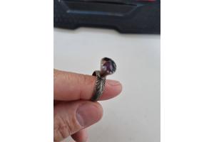 tekoop een antieke lodenring met agaat