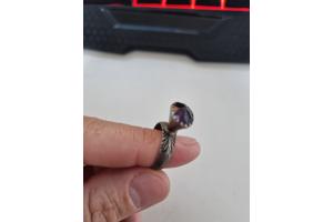 tekoop een antieke lodenring met agaat