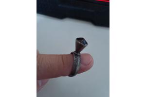 tekoop een antieke lodenring met agaat