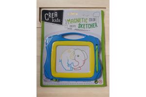 Crea Kids, magnetich teken bord blauw geel klein formaat