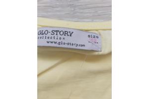 Glo-Story t-shirt sorry we are cool glitter geel 152