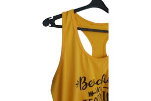 Sport tanktop geel zwart L