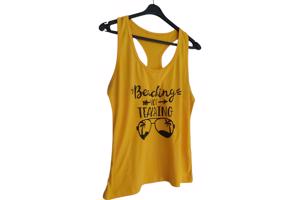 Sport tanktop geel zwart L