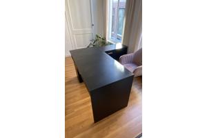 Hoekbureau Lex - zwart - 136x68x75 cm