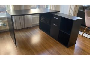 Hoekbureau Lex - zwart - 136x68x75 cm