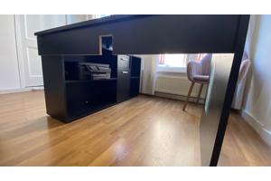 Hoekbureau Lex - zwart - 136x68x75 cm