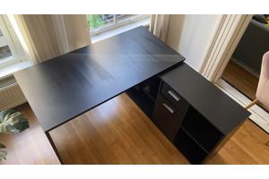 Hoekbureau Lex - zwart - 136x68x75 cm