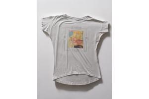 Glo-story t-shirt 1995 wit glamour glitter one size