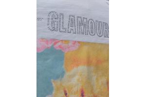 Glo-story t-shirt 1995 wit glamour glitter one size