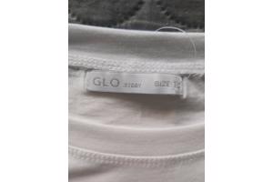 Glo-story t-shirt 1995 wit glamour glitter one size