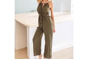 Just me jumpsuit khaki one size 36/38/40