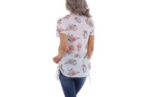 Metrofive bloemen tuniek shirt wit S