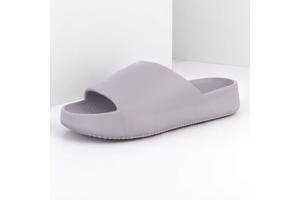 Heren slippers effen grijs 41