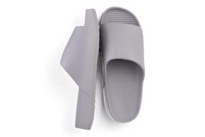 Heren slippers effen grijs 41