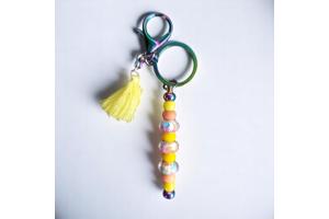 Sleutelhanger - tashanger metallic oranje geel