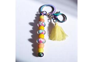 Sleutelhanger - tashanger metallic oranje geel