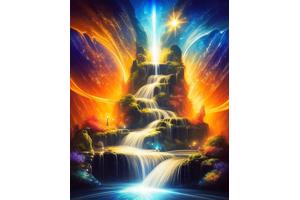 nr 50 Diamond Painting watervallen 50x40cm (vierkant)
