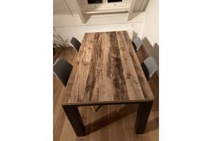 Eettafel met houtprint 170x90 cm