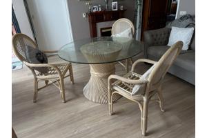 Vintage eethoek met 3 stoelen John Mcguire