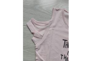Glo-Story t-shirt flamingo open schouders roze 158