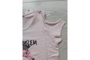 Glo-Story t-shirt flamingo open schouders roze 158