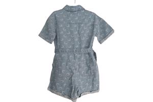 White Icy spijker playsuit maantjes blauw M