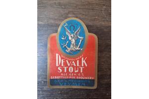 Etiket De Valk Stout-Brouwerij De Valk-Van Nieuwkuyk