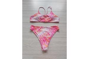 Bikini neon oranje roze L
