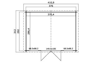 Blokhut Dallas 376x292 Onbehandeld vuren