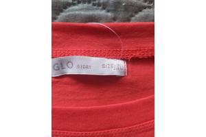 Glo-story t-shirt 1995 rood glamour glitter one size