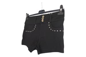 Daisy stretchy korte broek met studs zwart M