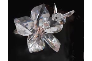 Swarovski Honingbij op hibiscus  met doos en certificaat
