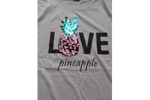 Glo-Story t-shirt lichtblauw love pineapple L