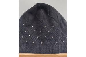 Chic zwarte winter muts met glitters