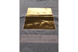 Glo-Story t-shirt Shine all day lichtblauw S