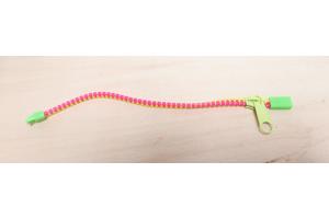 Rits armband 190x5mm geel roze groen. Nieuw