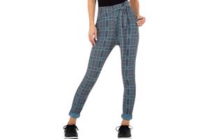 Geruite legging grijs blauw XL/XXL
