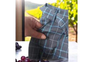 Geruite legging grijs blauw XL/XXL