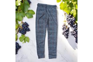 Geruite legging grijs blauw XL/XXL