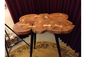Boomstam bartafel massief acaciahout 90x60x110 cm